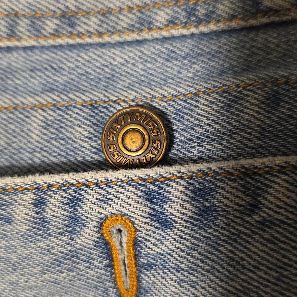 Miss Sixty Denim Cropped Floral Appliqué Jacket - Picture 6 of 9